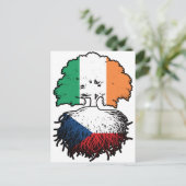 Irish Ireland Tree Roots Flag Postkarte (Stehend Vorderseite)