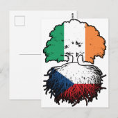 Irish Ireland Tree Roots Flag Postkarte (Vorne/Hinten)