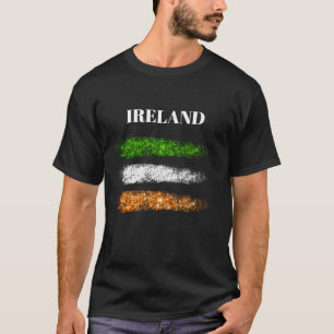 *~* IRISH IRLAND Einfache Abstrakte Flagge T-Shirt