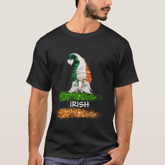 *~* IRISH IRLAND GNOME Flag Abstrakt T-Shirt (Vorderseite)