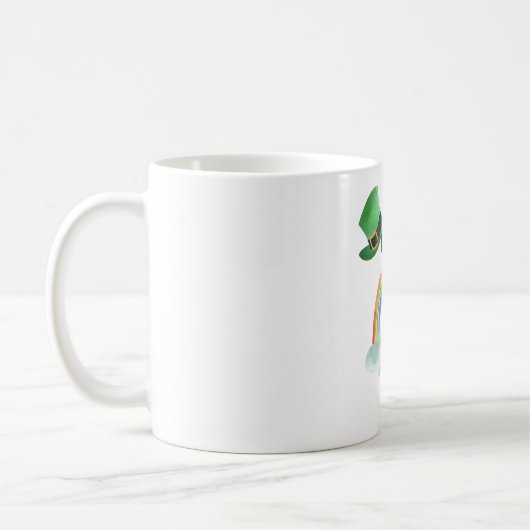 *~* IRISH IRLAND Patriot Rainbow Pot Gold Kaffeetasse (Links)