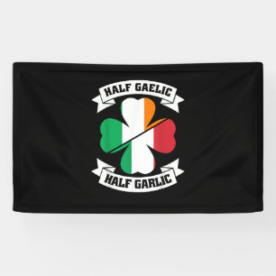Irish Italian Half Gaelic Half Knolic Saint Patric Banner