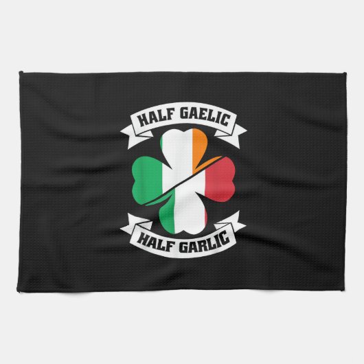 Irish Italian Half Gaelic Half Knolic Saint Patric Geschirrtuch (Horizontal)