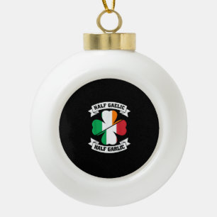 Irish Italian Half Gaelic Half Knolic Saint Patric Keramik Kugel-Ornament
