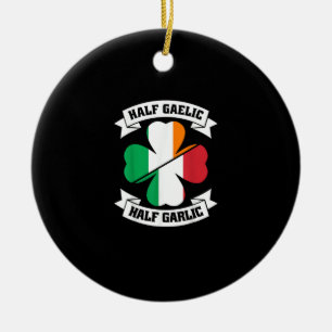 Irish Italian Half Gaelic Half Knolic Saint Patric Keramik Ornament