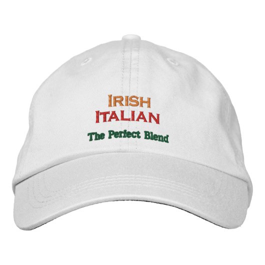 IRISH ITALIAN ST. PATRICK'S DAY BESTICKTE KAPPE (Vorderseite)