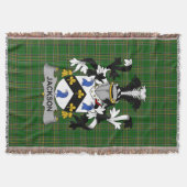 Irish Jackson Coat of Arms Familienwappen Irland Decke (Vorderseite)