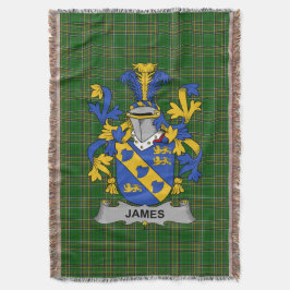 Irish James Coat of Arms Familienwappen Irland Decke