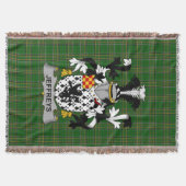 Irish Jeffreys Coat of Arms Familienwappen Irland Decke (Vorderseite)
