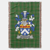 Irish Jennings oder Jennyns Coat of Arms Family Cr Decke (Vorderseite Vertikal)