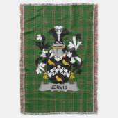 Irish Jervis oder Jarvis Coat of Arms Familienwapp Decke (Vorderseite Vertikal)