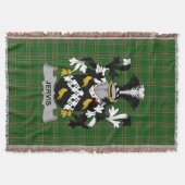 Irish Jervis oder Jarvis Coat of Arms Familienwapp Decke (Vorderseite)