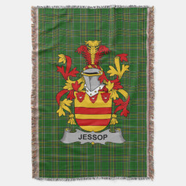 Irish Jessop Coat of Arms Familienwappen Irland Decke