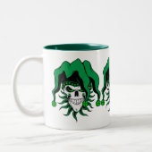 Irish Jester Skull Zweifarbige Tasse (Links)