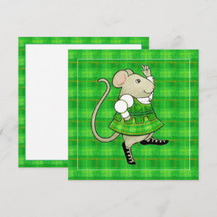 IRISH JIG MAUS 5,25" quadratische leere flache Kar