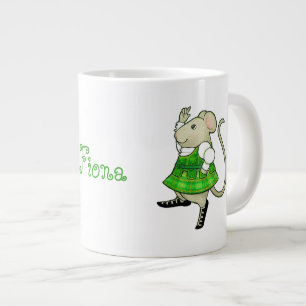 IRISH JIG MAUS Große Weiße Tasse + Text