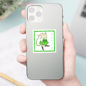 IRISH JIG MOUSE 2" Vinyl Sticker + Text (Telefon)