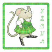 IRISH JIG MOUSE 2" Vinyl Sticker + Text (Vorderseite)