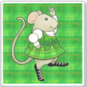 IRISH JIG MOUSE 2"x2" Vinyl Sticker (Vorderseite)