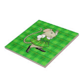 IRISH JIG MOUSE 4.25x4.25 Keramik Tile Fliese (Seite)