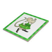 IRISH JIG MOUSE 4.25x4.25 Keramik Tile II Fliese (Seite)