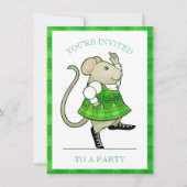 IRISH JIG MOUSE 4.5x6.25 Party Einladung (Vorderseite)