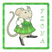 IRISH JIG MOUSE 4" Vinyl Sticker + Text (Vorderseite)