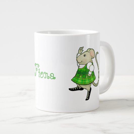 IRISH JIG MOUSE Big White Tasse + Text (Vorderseite Rechts)