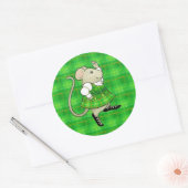 IRISH JIG MOUSE große runde Sticker (Umschlag)
