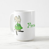 IRISH JIG MOUSE hohe weiße Tasse + Text (Vorderseite Links)