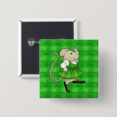 IRISH JIG MOUSE Square Button Button (Vorne & Hinten)