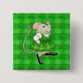 IRISH JIG MOUSE Square Button Button (Vorderseite)