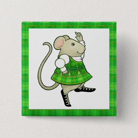 IRISH JIG MOUSE Square Button Button II (Vorderseite)