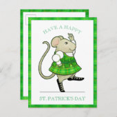 IRISH JIG MOUSE St. Patrick's Day Postcard Postkarte (Vorne/Hinten)