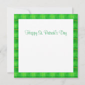IRISH JIG MOUSE St Patricks Day Square Flat Card (Rückseite)