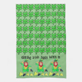Irish Jiggy zum St. Patrick's Day Geschirrtuch (Vertikal)