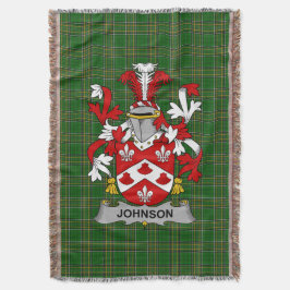 Irish Johnson Coat of Arms Familienwappen Irland Decke