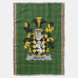 Irish Jolley oder Jolly Coat of Arms Familienwappe Decke