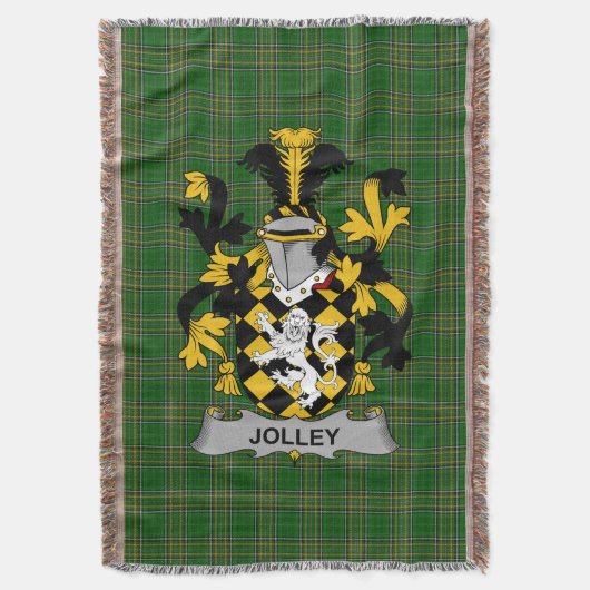 Irish Jolley oder Jolly Coat of Arms Familienwappe Decke (Vorderseite Vertikal)