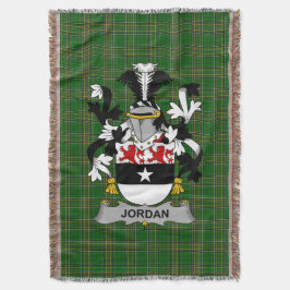 Irish Jordan Coat of Arms Familienwappen Irland Decke