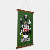 Irish Jordan Coat of Arms Family Crest Wandteppich Mit Holzrahmen (Gewinkelt)