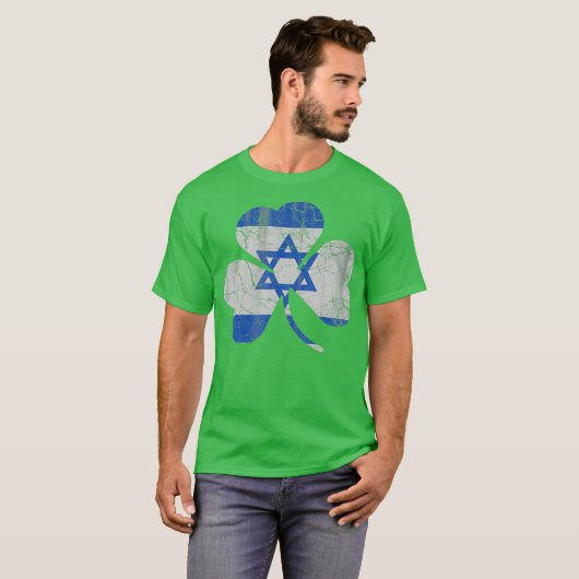 Irish jüdisches Kleeblatt St Patricks Day T-Shirt (Vorne ganz)