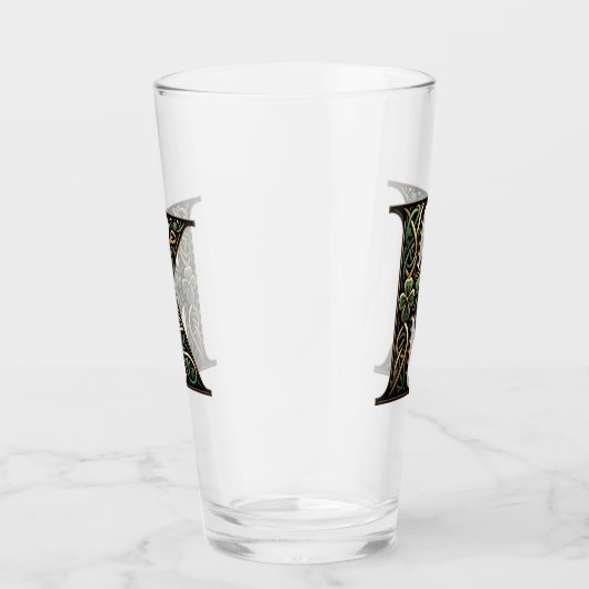 Irish "K" Monogram Pint Glass Glas (Rechts)