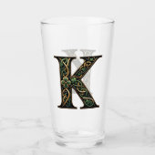 Irish "K" Monogram Pint Glass Glas (Vorderseite)