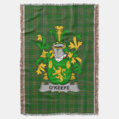 Irish Keefe oder O_Keefe Coat of Arms Familienwapp Decke (Vorderseite Vertikal)