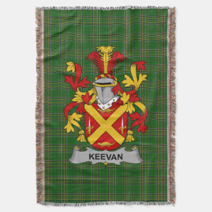 Irish Keevan oder O_Kevane Coat of Arms Family Cre Decke