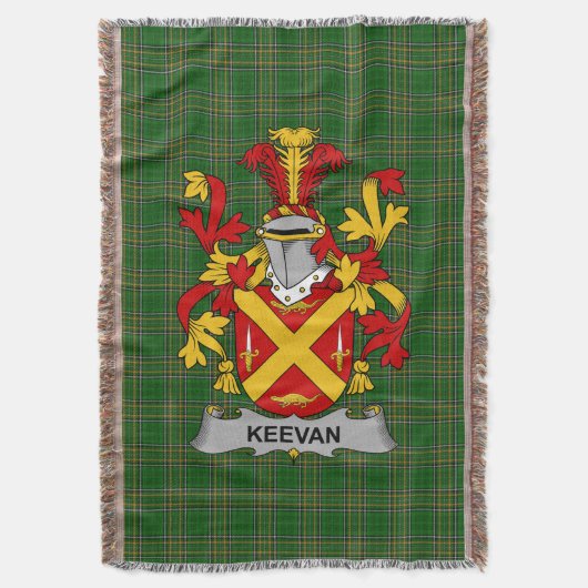 Irish Keevan oder O_Kevane Coat of Arms Family Cre Decke (Vorderseite Vertikal)