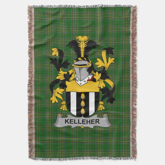 Irish Kelleher oder O_Kelleher Coat of Arms Family Decke (Vorderseite Vertikal)