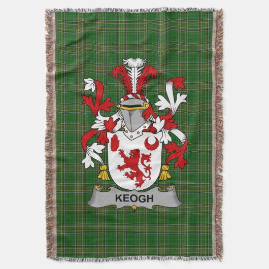 Irish Keogh oder McKeogh Coat of Arms Familienwapp Decke (Vorderseite Vertikal)