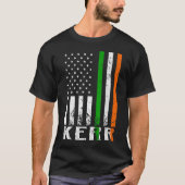 Irish KERR Family American Flag Ireland Flag T-Shirt (Vorderseite)